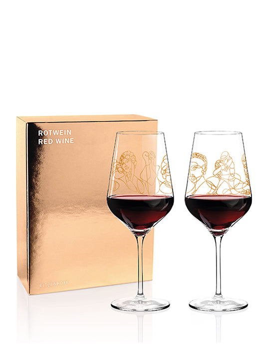 Set of Red Wine Glass Sagngold - Ritzenhoff