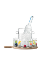 Vodka Serving Set and Oak Paddle