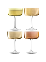 Champagne & Cocktail Glasses Gems AMBER (Set of 4)- LSA