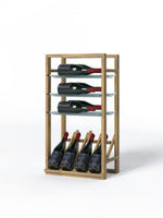 Classic Series Glass Shelves 12-bottle Rack With Display - LVG