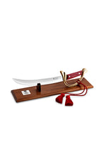 Champagne Sabre Ney with red handle and stand - Claude Dozorme