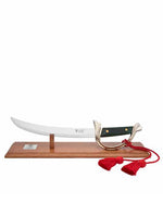 Sabre à champagne Lafayette avec manche vert et socle - Claude Dozorme