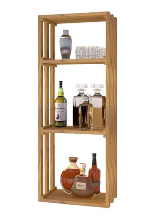 Classic Series bottle rack with shelves for spirits - LVG