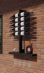 Wall-mounted display for bottles and wine glasses - Vinum Rack