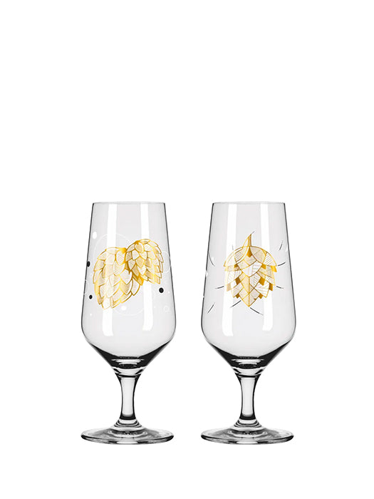 Set of 2 Brauchzeit Pils Orge Beer Glasses