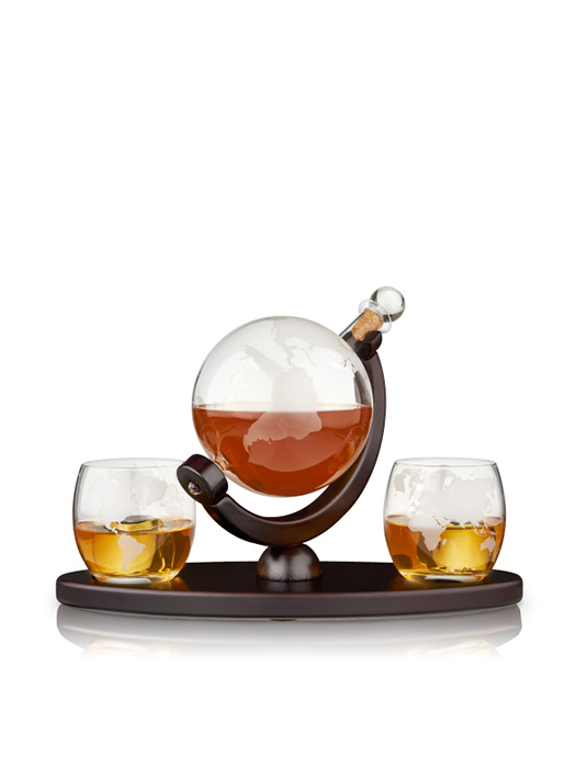 Ensemble carafe et deux verres à whisky Globe - Viski