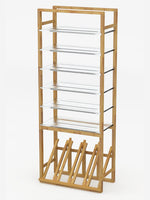 Classic Series Glass Shelves 16-bottle Rack With Display - LVG
