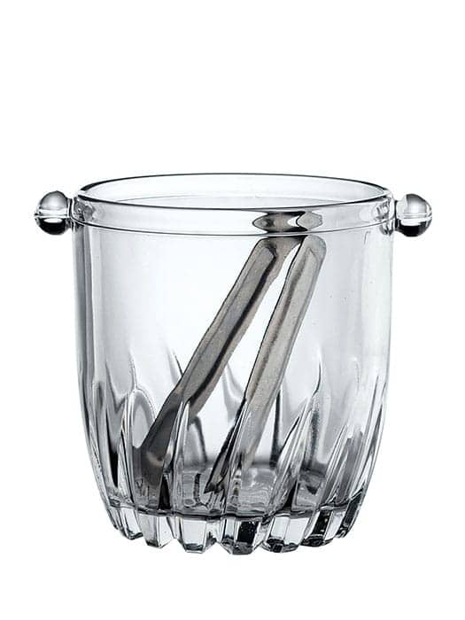 Glass ice hot sale bucket with tongs