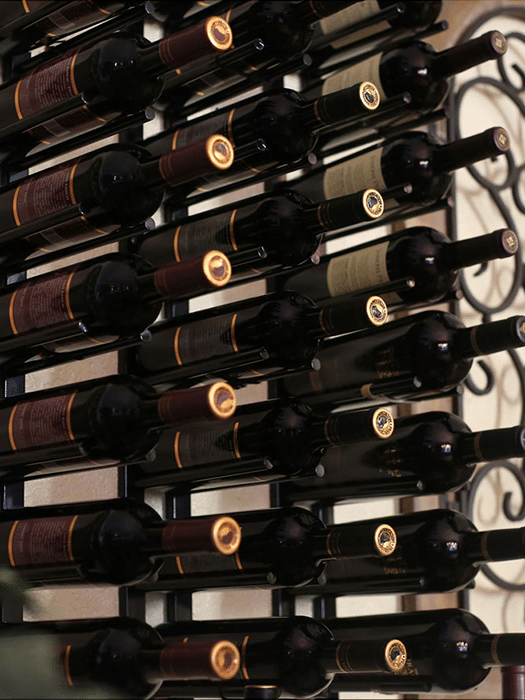 Metal Straight Wall Wine Rails (Cork-out)- Ultra Wine Rack