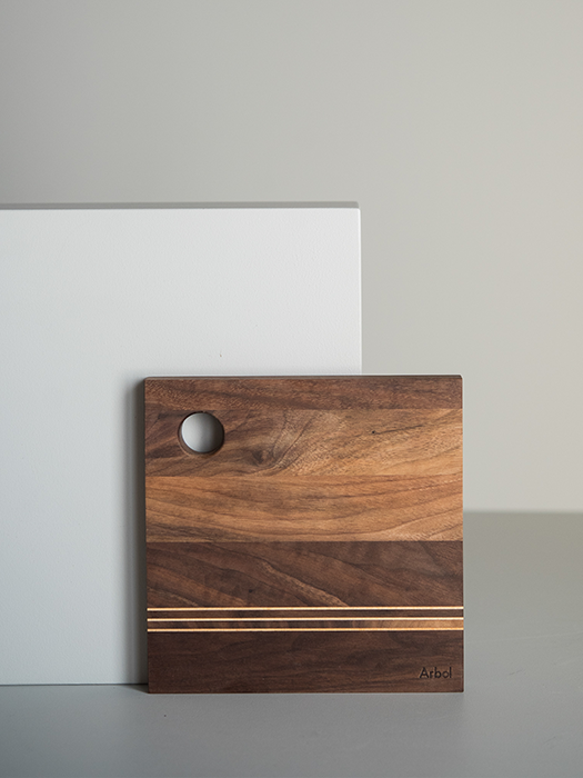 Small Square Wooden Board- Arbol