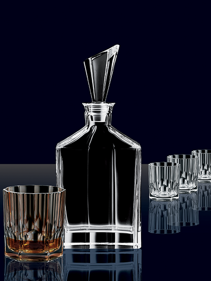Whisky decanter with 6 'Aspen' glasses - Nachtmann