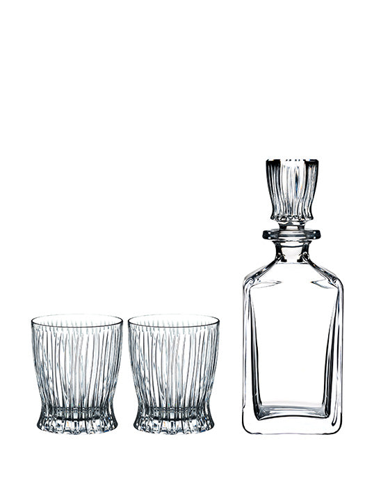 Set of FIRE spirits decanter and 2 glasses - Riedel Bar