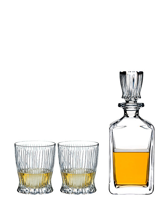 Set of FIRE spirits decanter and 2 glasses - Riedel Bar