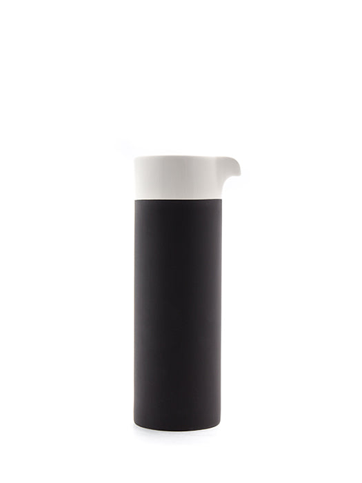 Carafe refroidissante noire en céramique avec bordure blanche - Magisso