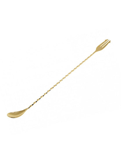 Trident Spoon 31.5 cm Stainless Steel and Gold - Yukiwa