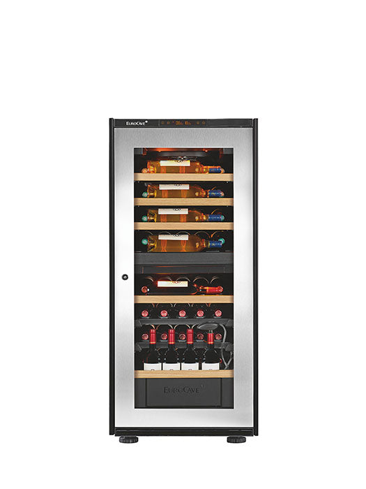 Wine Cellar Inspiration M- 51 Bottles- Dual zone- Stainless steel Glass door - Eurocave