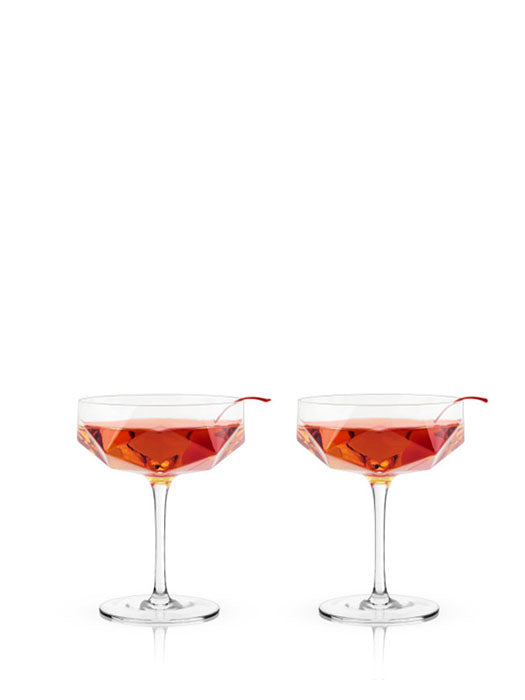 Ens. 2 coupes à Martini Art Deco - Viski