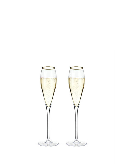 Ensemble de 2 flûtes à Champagne doré - Viski