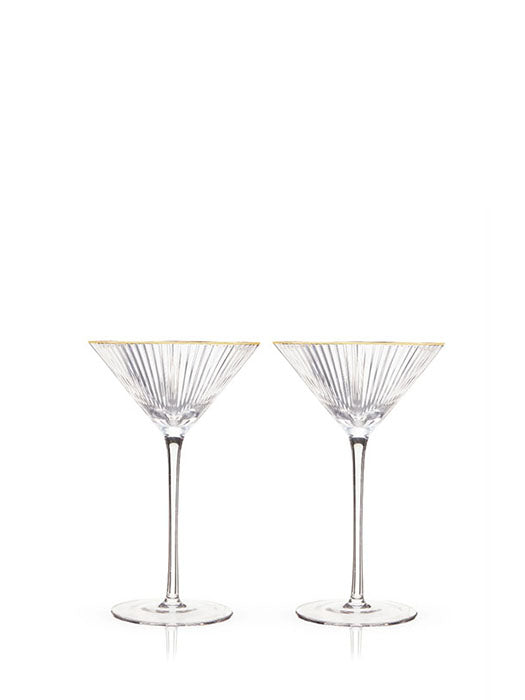 Meridian Crystal Martini Glasses Set Of 2 - Viski 