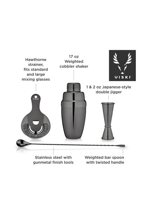 Gunmetal Mixology Set - Viski