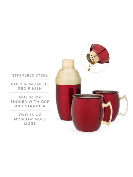 Shaker Set MOSCOW MULE Red - True