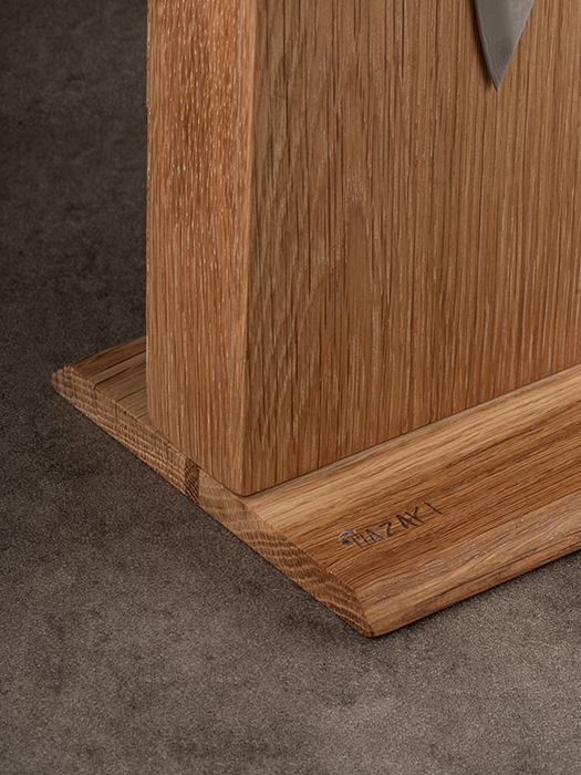 Bloc magnétique à couteaux en chêne - Hazaki