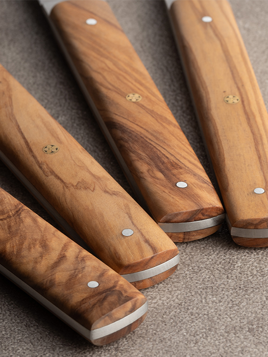 Set of 4 Steak Knives (Olivewood) - Hazaki