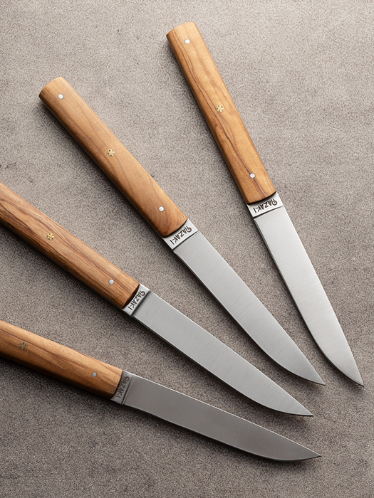 Set of 4 Steak Knives (Olivewood) - Hazaki