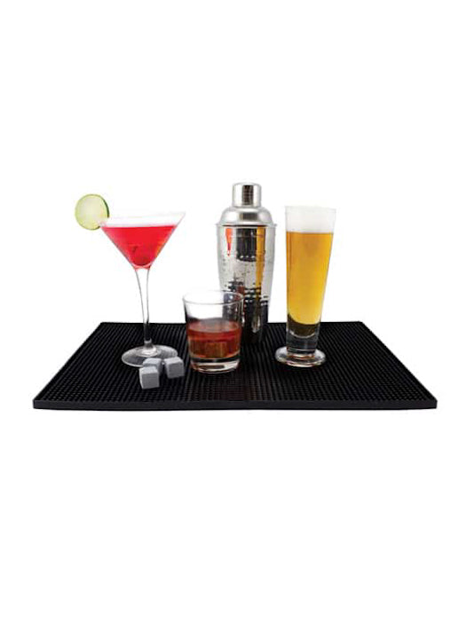 Black service bar mat - True