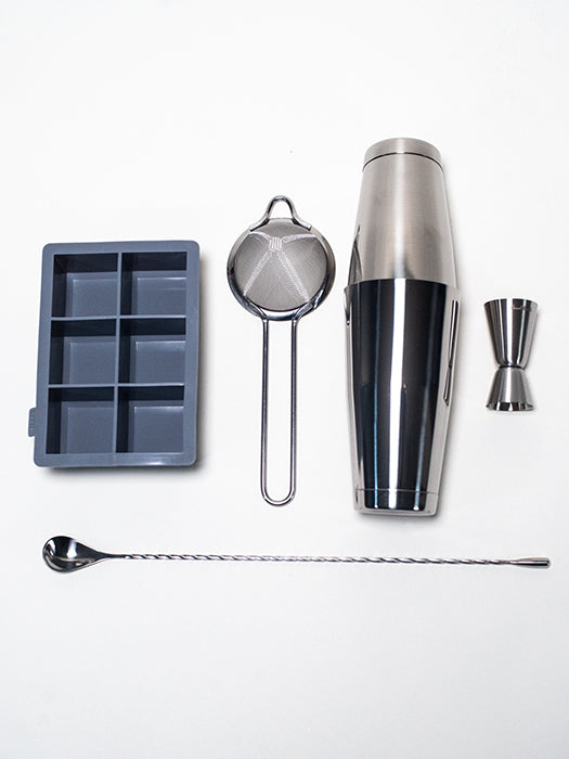 Essential Stainless Steel Mixology Kit - 5 pieces