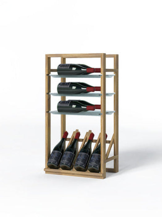 Classic Series Glass Shelves 12-bottle Rack With Display - LVG