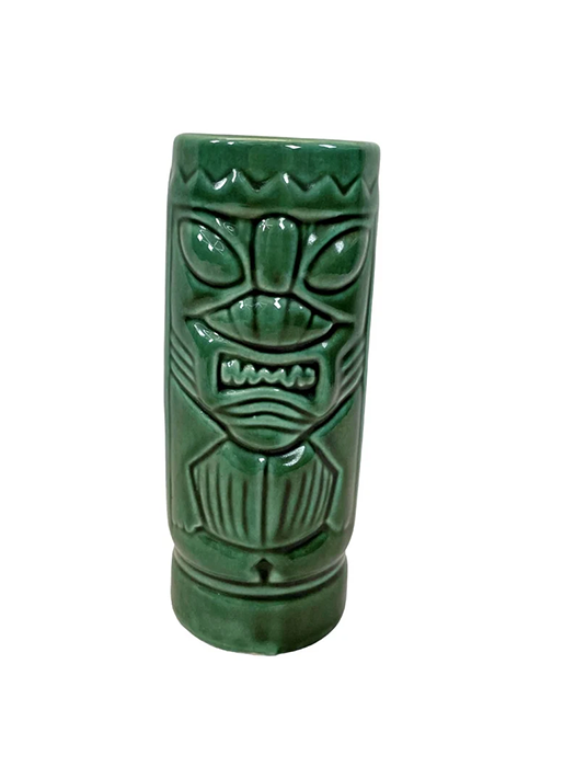 Green Glazed Ceramic Hawaiian Tiki Mug