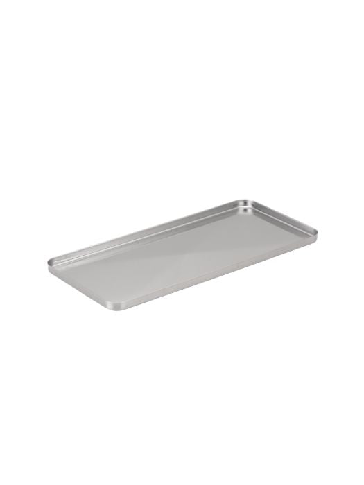 Plateau de service Modern Edge en acier inoxydable antidérapant