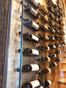Wall mounted metal wine rack- LVG