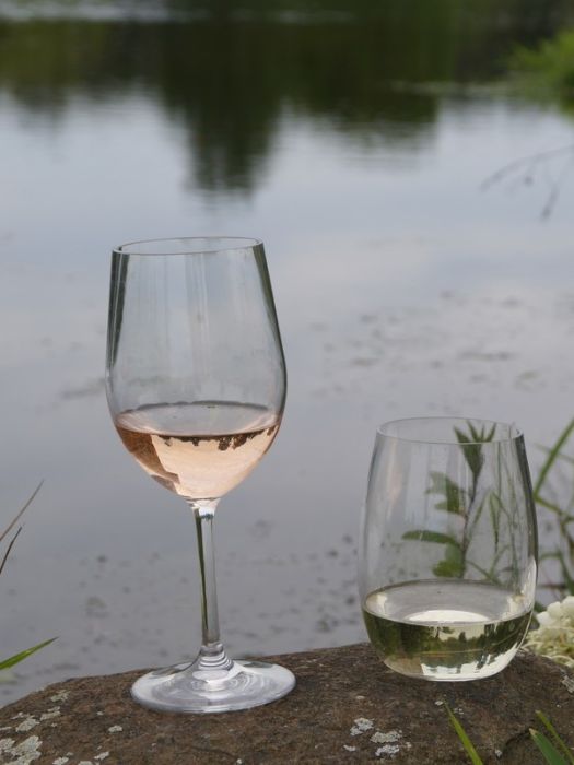 6 White wine glasses Outside (12 oz) - Fortessa