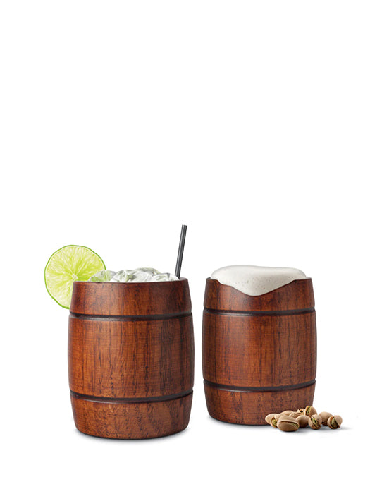 Wooden Barrel Cocktail Glass - Final Touch