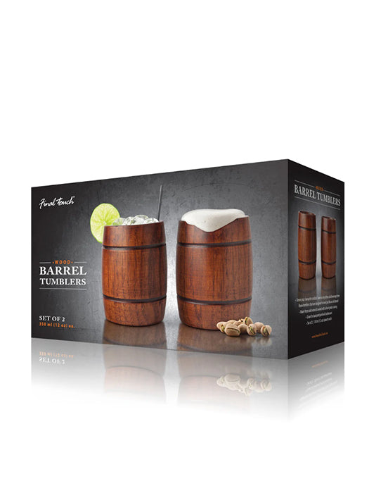 Wooden Barrel Cocktail Glass - Final Touch