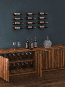 Wall mounted wine rack peg Vino Pins metal- Vintage View