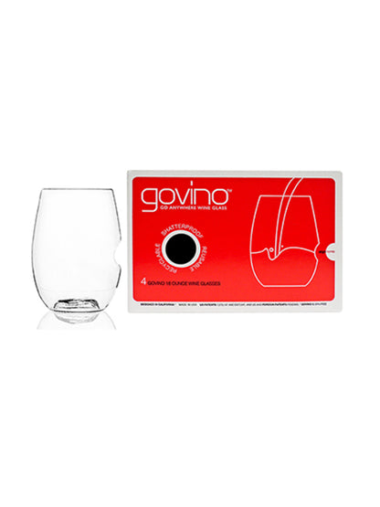 Boîte de 4 verres à vin rouge en polymère - Govino