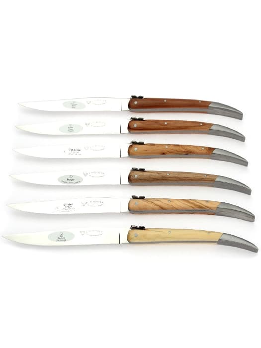 6 French woods table knives - Laguiole en Aubrac