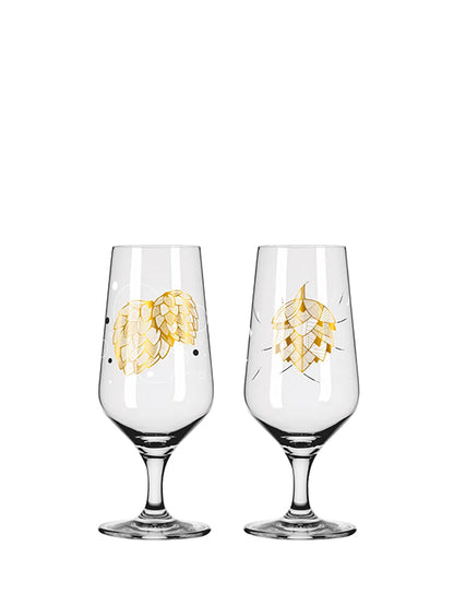 Set of 2 Brauchzeit Pils Orge Beer Glasses - Ritzenhoff