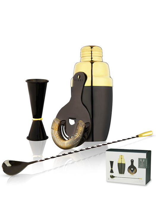 Set of 4 Bar Tools in 2 tones- Viski