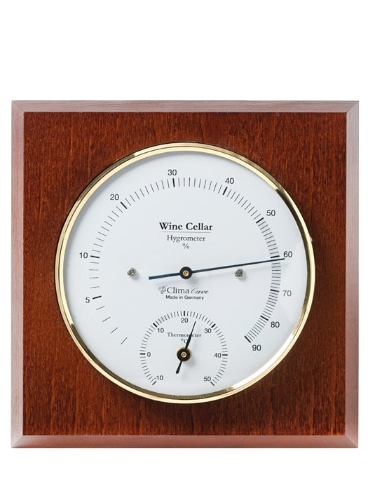 Thermomètre-Hygromètre socle de bois - Vinum