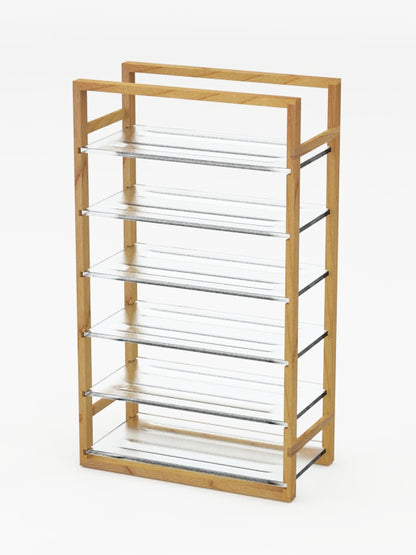 Bottle rack with glass shelves 12 - LVG