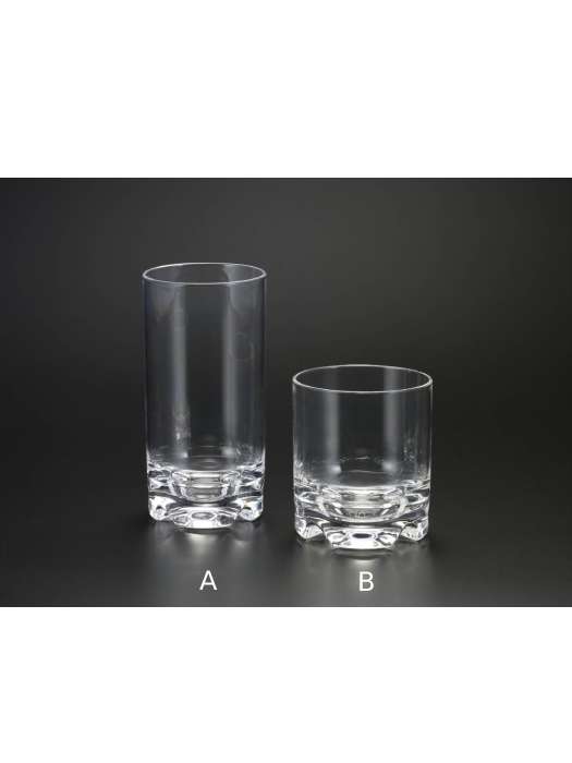 Acrylic Whiskey Dot Base Glasses