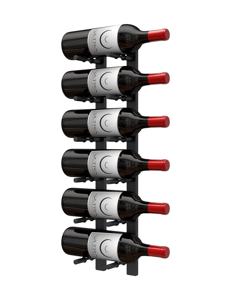 Rails muraux avec étiquette frontale Noir Mat Ultra HZ - Ultra Wine Rack