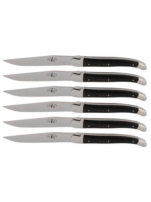 6 Ebony table knives – Forge de Laguiole