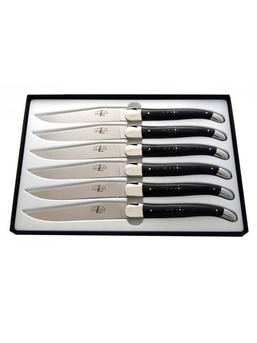 6 compressed fabric table knives - Forge de Laguiole